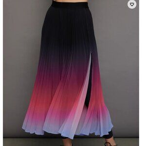 Carbon38 Ombre Pleated Chiffon Skirt sz Small